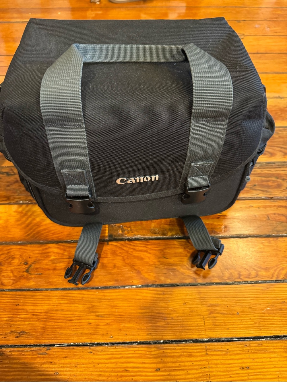 Canon Black and Gray Compact Messenger Camera Bag